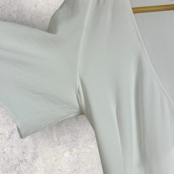 Sezane White Midi Wrap Dress Apolline Ecru White Size 36 French US 4 Minimalist - Picture 9 of 14